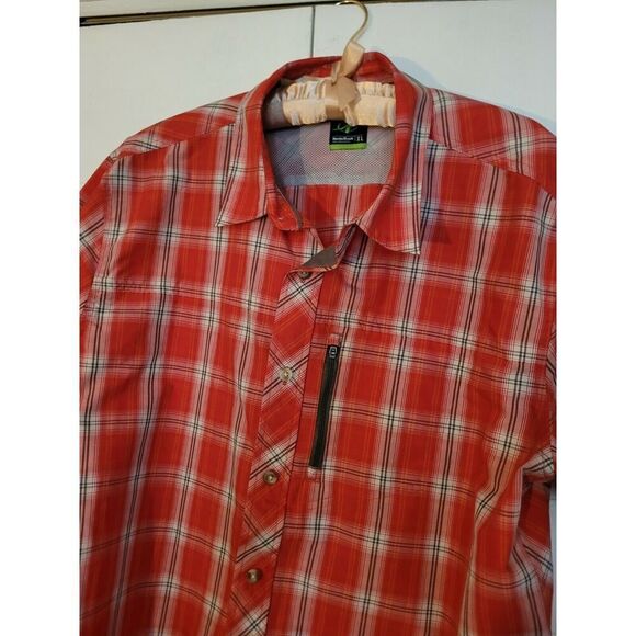 Nordic Track Mens Size XL Red Plaid Short Sleeve Button Up Shirt Nwot Unworn - Picture 4 of 6